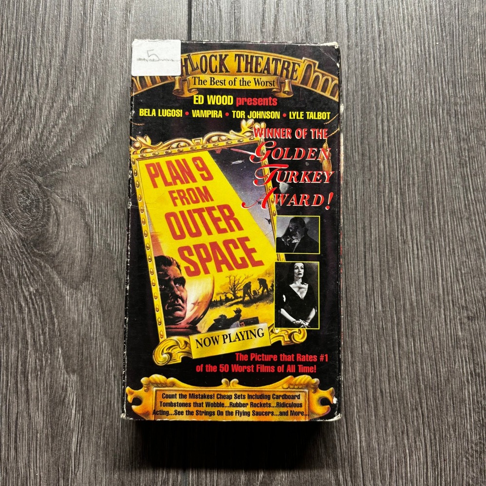 Plan 9 From Outer Space VHS Shlock Theatre Ed Wood Bela Lugosi GoodTimes 1994